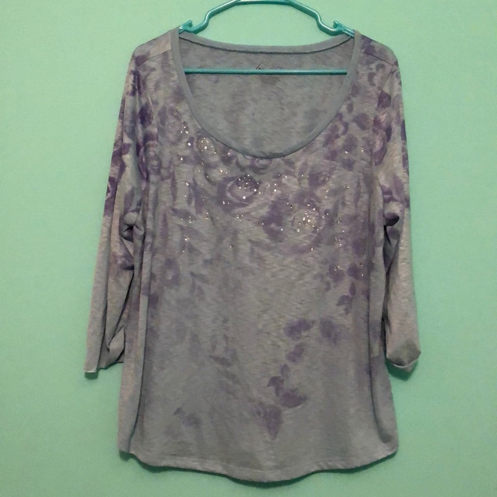 Lane Bryant Long Sleeve blouse blue size 14/16